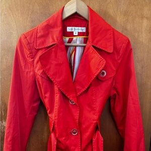 Via Spiga Women's Vibrant Red Trench Coat